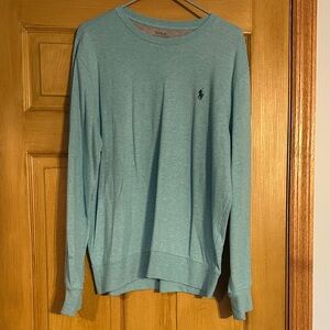Polo by Ralph Lauren Men's Teal Crewneck Sweater